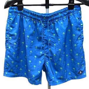 Sperry Men's Swim Trunks, Palm Tree Print -  Size L Swimwear
